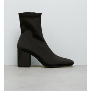 Zara Block Heel Sock Ankle Boots